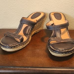 BORN brown & jute boho espadrilles